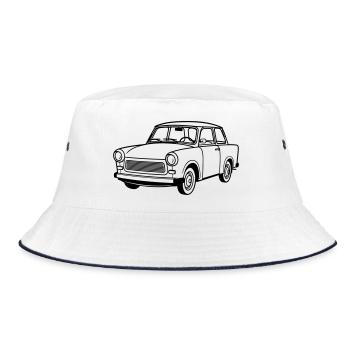 Trabi 601 Coupé - Bucket Hat - white/navy - Front