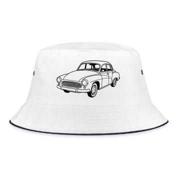 Wartburg 311 / 312 Coupé - Bucket Hat - white/navy - Front