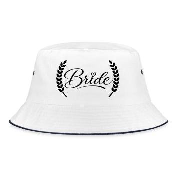 Bride - Bucket Hat - white/navy - Front