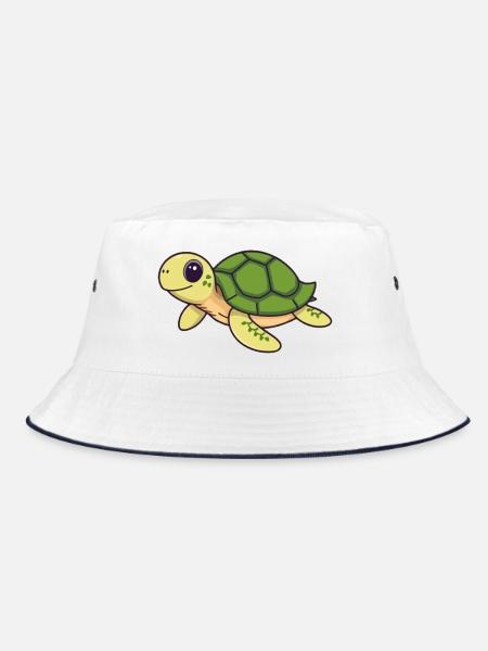 Cadeau de tortue drôle - Bob - blanc/marine - Devant