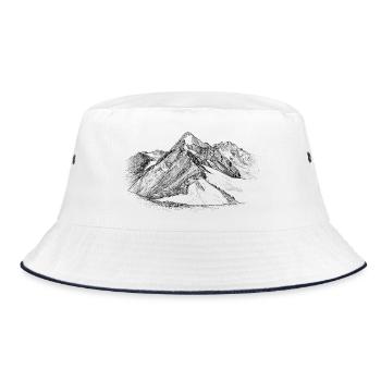Silhouette de Königspitze Ortles-Alps design - Bob - blanc/marine - Devant