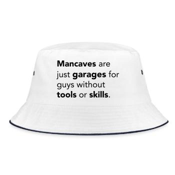 Mancaves - Bucket Hat - white/navy - Front