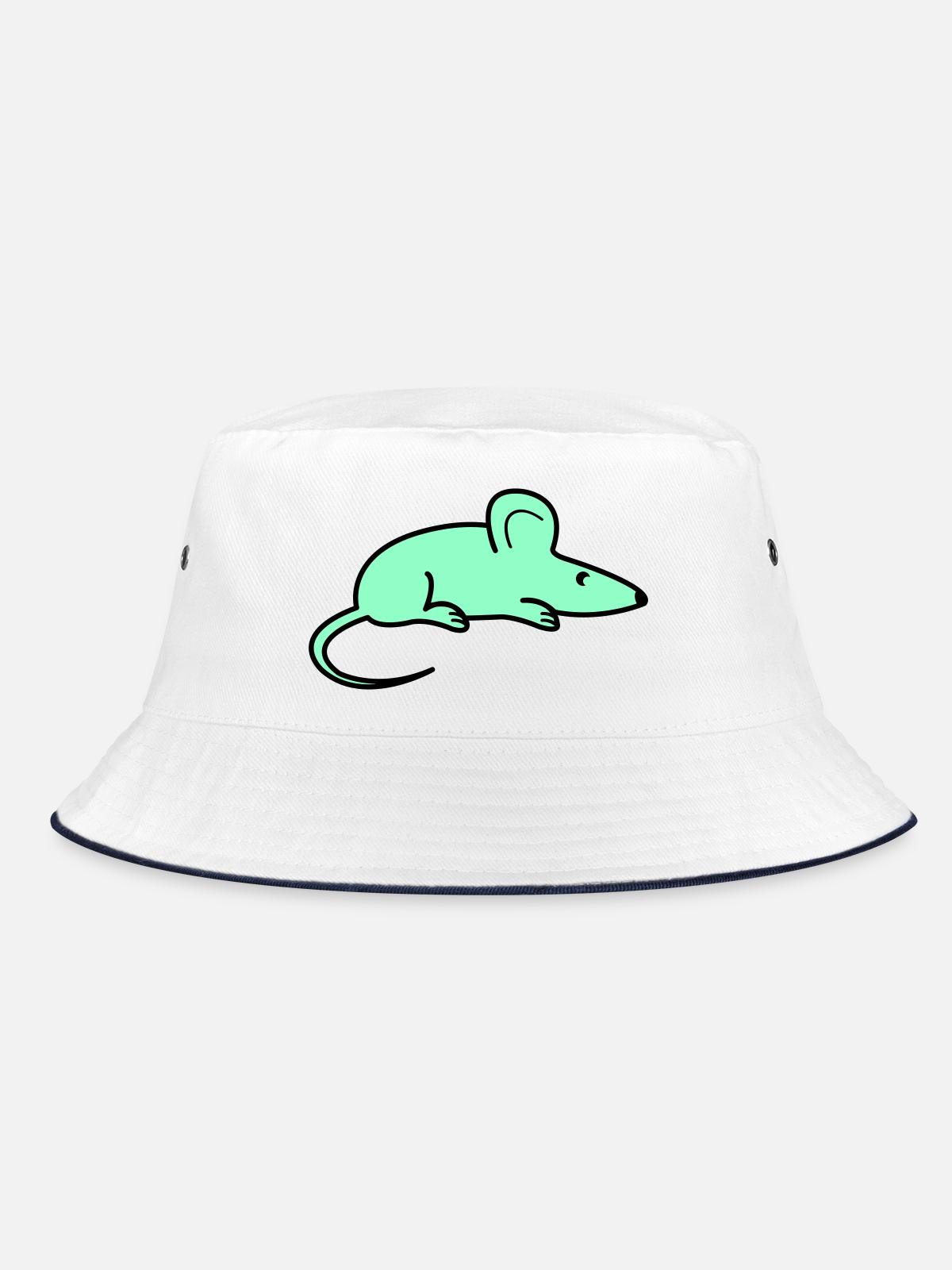 Silhouette de souris menthe - Bob - blanc/marine - Devant