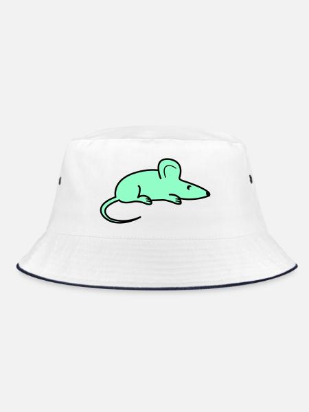 Silhouette de souris menthe - Bob - blanc/marine - Devant