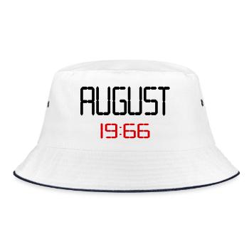 60th birthday August 1966 - Bucket Hat - white/navy - Front