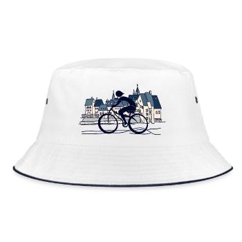 Cyclist - Bucket Hat - white/navy - Front
