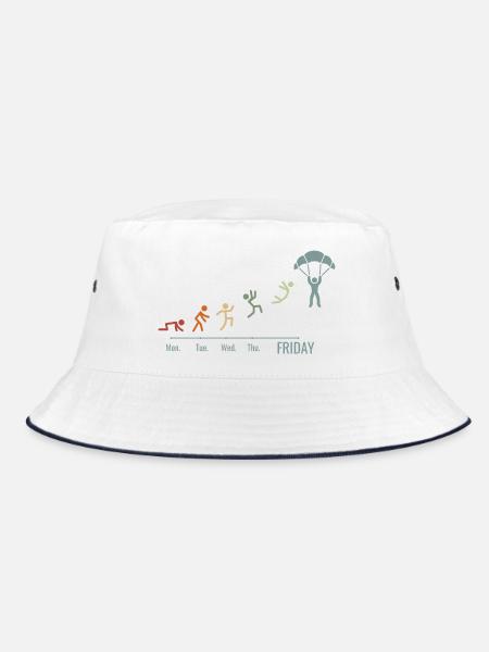  Fallschirmspringen SKYDIVING SKYDIVER - Bucket Hat - Weiß/Navy