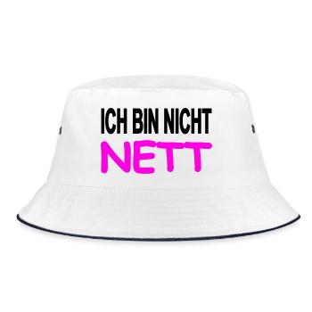 Nett - Bucket Hat - Weiß/Navy - Vorne