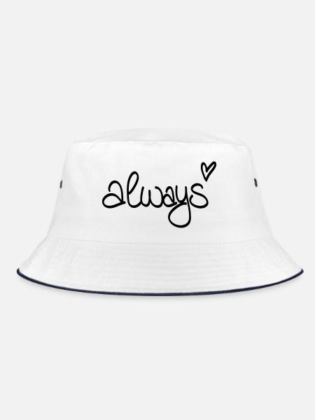 Always - Bucket Hat - Weiß/Navy