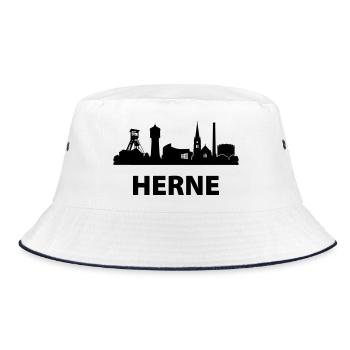 Herne Skyline - Bucket Hat - Weiß/Navy - Vorne