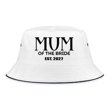 Mutter der Braut 2027 - Bucket Hat - Weiß/Navy - Vorne