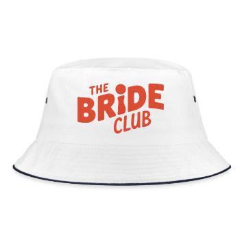 The Brides' Club Hochzeits-Junggesellinnenabschiedsmädchen - Bucket Hat - Weiß/Navy - Vorne