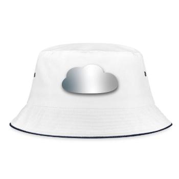 Silberne Wolke Gradient - Bucket Hat - Weiß/Navy - Vorne