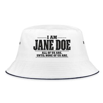 Ich bin Jane Doe: Wir alle - Bucket Hat - Weiß/Navy - Vorne