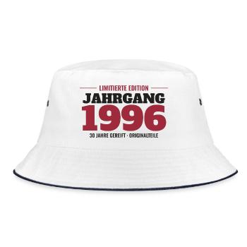 Jahrgang 1996 Limitierte Edition – 30. Geburtstag - Bucket Hat - Weiß/Navy - Vorne