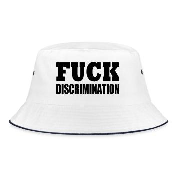 Fuck discrimination - Bob - blanc/marine - Devant