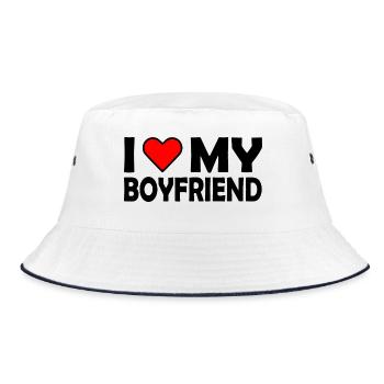 I love my boyfriend - Bob - blanc/marine - Devant