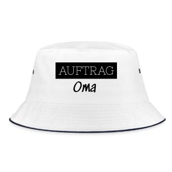 Auftrag Oma Familie Lustig Großmutter Geschenk - Bucket Hat - Weiß/Navy - Vorne
