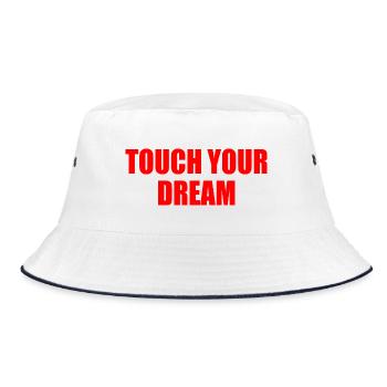touch you dream - Bucket Hat - white/navy - Front