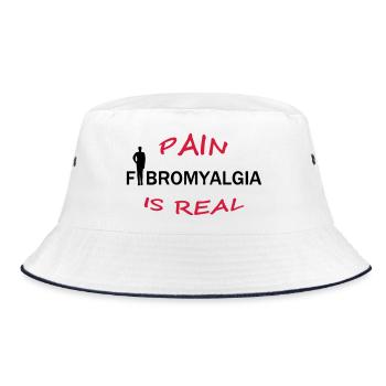 Fibromyalgia - Pain is real Geschenk - Bob - blanc/marine - Devant