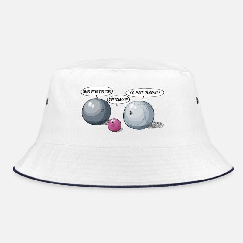 Ein Boule - Bucket Hat - Weiß/Navy