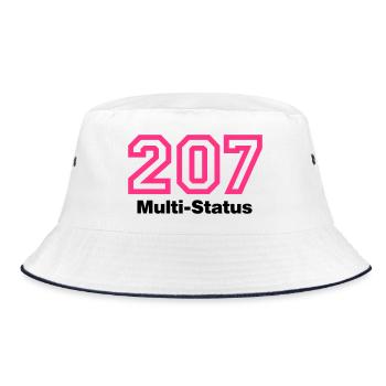 Error 207 | Fehler | Errormessage - Bucket Hat - white/navy - Front