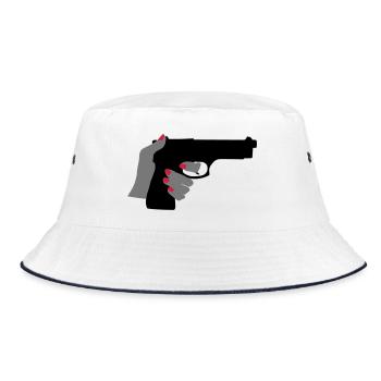 Gun - Bucket Hat - white/navy - Front