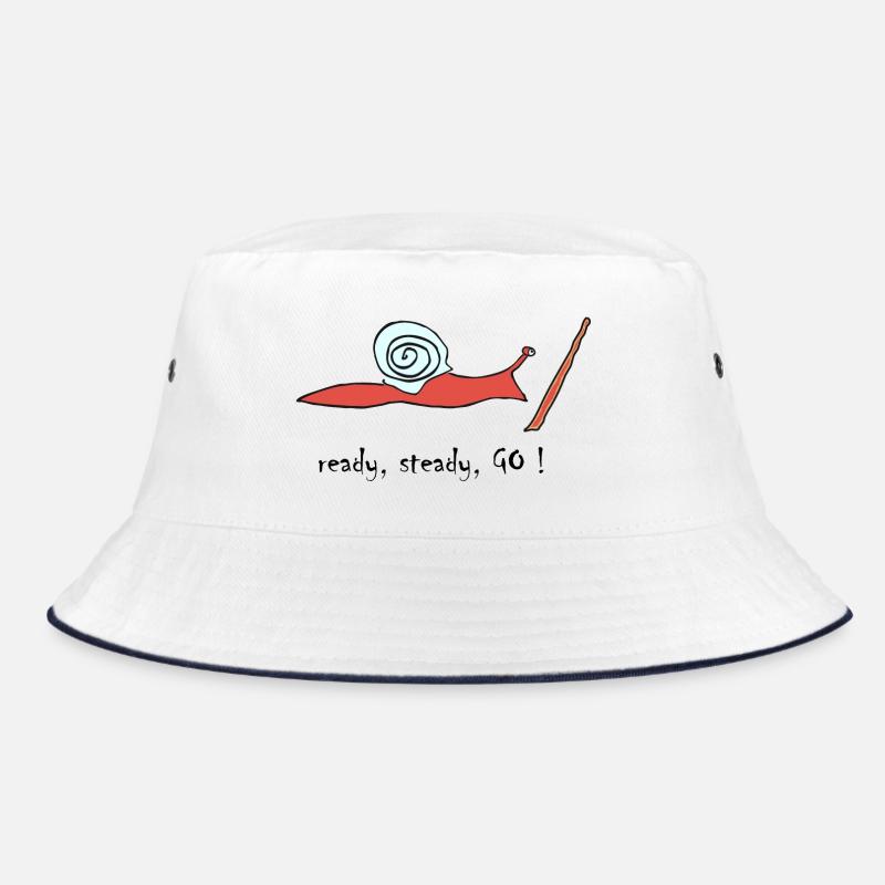 running snail -- ready, steady, GO ! Bucket Hat