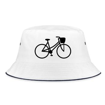 Damenfahrrad - Bucket Hat - Weiß/Navy - Vorne