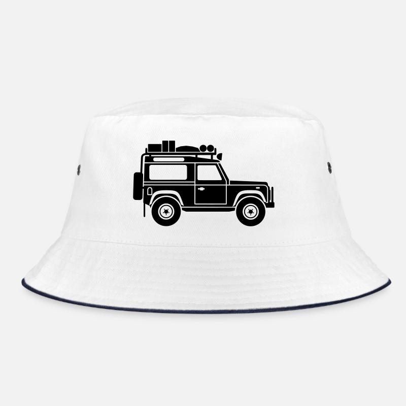 Defender D90 Expedition - Bucket Hat - Weiß/Navy
