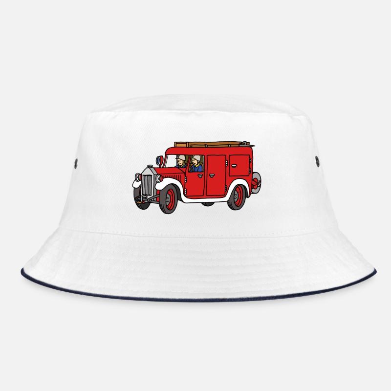 Firemen Oldie - Bucket Hat - white/navy
