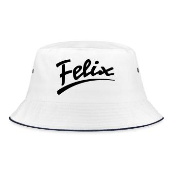Felix - Bucket Hat - Weiß/Navy - Vorne