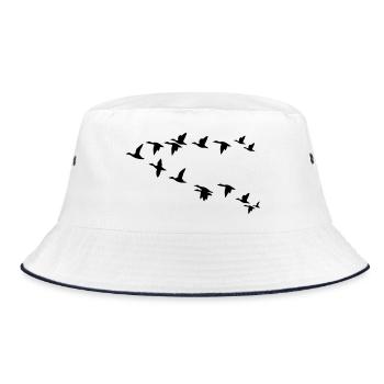 Flock of birds flock of birds - Bucket Hat - white/navy - Front