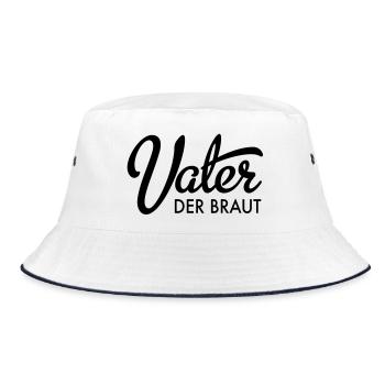 Vater der Braut - Bucket Hat - Weiß/Navy - Vorne