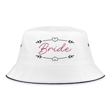 Bride - Bucket Hat - white/navy - Front