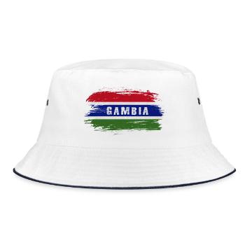 Drapeau de la Gambie / Cadeau Banjul Afrique - Bob - blanc/marine - Devant