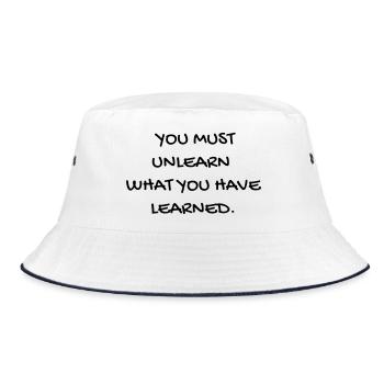 Cinema - Quotes - Film - Citations - Zitat - Humor - Bucket Hat - white/navy - Front