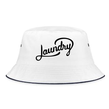 Funny lettering for laundry - Bucket Hat - white/navy - Front