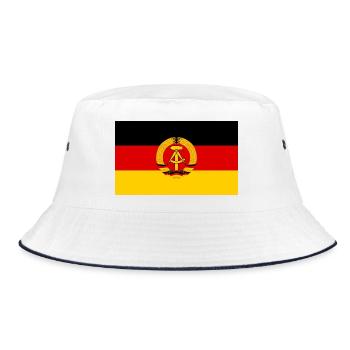Fahne Aufkleber DDR sticker flag GDR sticker - Bucket Hat - white/navy - Front