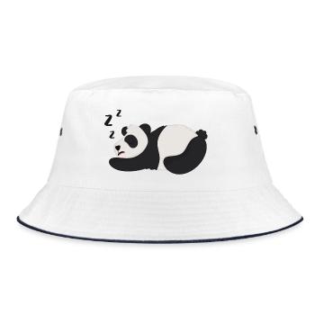 Panda Panda Bear - Bucket Hat - white/navy - Front