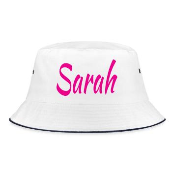 Sarah - Bucket Hat - white/navy - Front