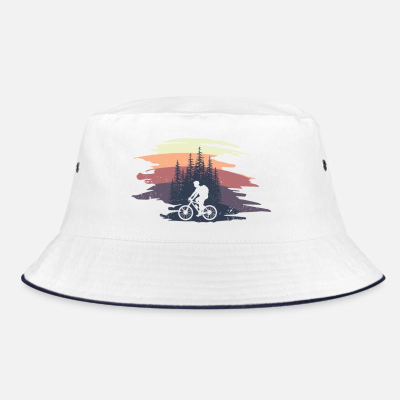 Mountainker im Wald - Bucket Hat - Weiß/Navy