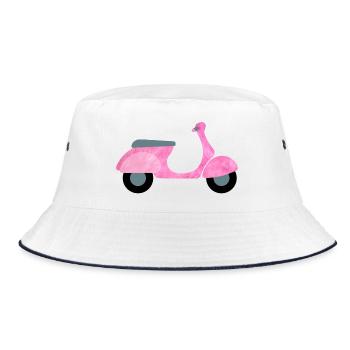 Scooter Fluffy Peluche Vintage Girl Girl Fun - Bob - blanc/marine - Devant