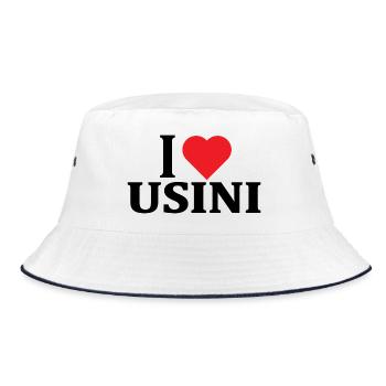 T-shirt Io amo Usini t-shirt Sardegna - Bob - blanc/marine - Devant