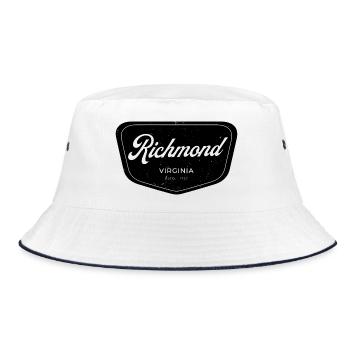 Richmond, Virginia – Vintage City Design - Bucket Hat - white/navy - Front
