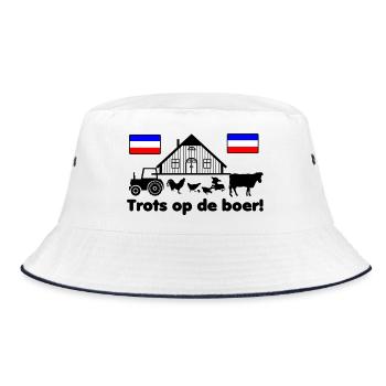 Les agriculteurs de drapeaux protestent fiers de l’agriculteur - Bob - blanc/marine - Devant