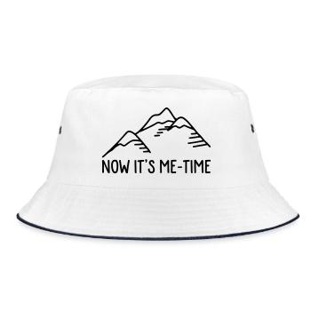 Hiking in the mountains - Bucket Hat - white/navy - Front