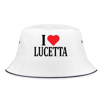 name t-shirt I love Lucetta t-shirt gift idea - Bucket Hat - white/navy - Front