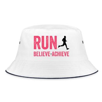 Marathon - Courir. Croire. Accomplir. - Bob - blanc/marine - Devant