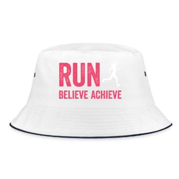 Marathon - Courir. Croire. Accomplir. - Bob - blanc/marine - Devant